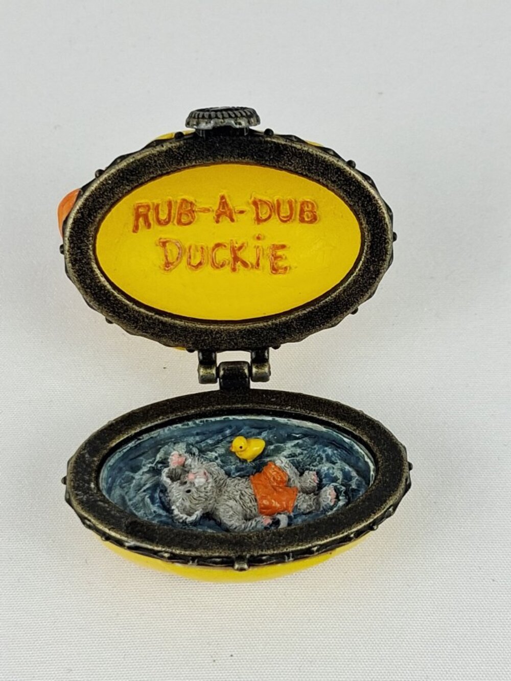Boyds Bears & Friends Rub A Dub Duckie Themed Miniature Hinged Box #973 - Picture 9 of 15